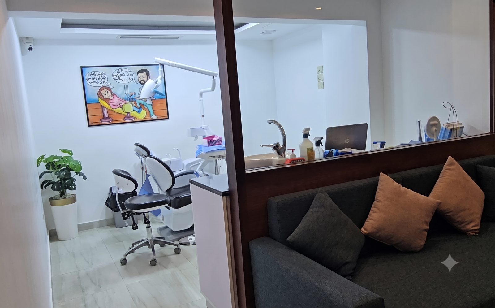 Reception and treatment room